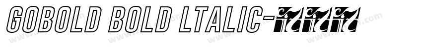 gobold bold ltalic字体转换